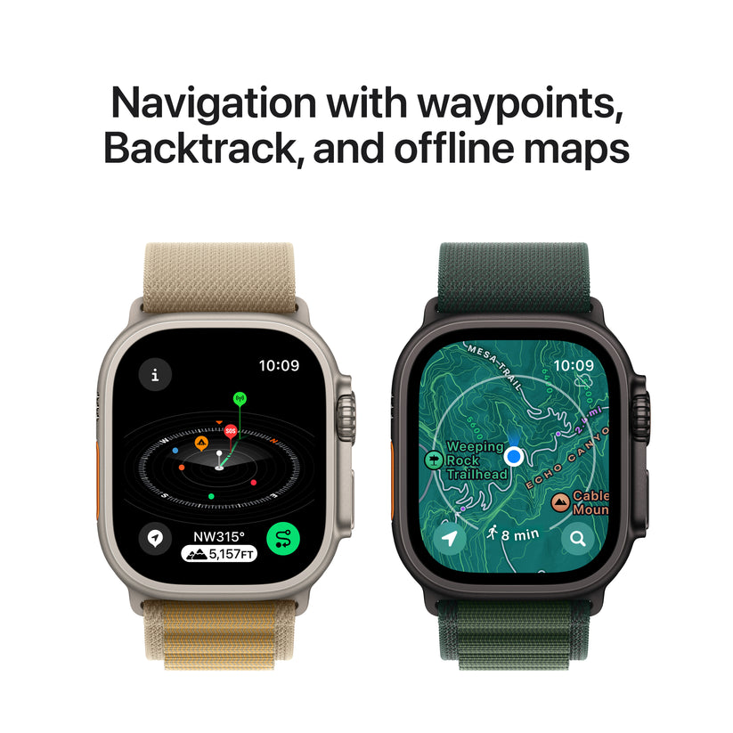 Apple Watch Ultra 2: GPS + Cellular, 49mm, ohišje iz titana v črni titan barvi, pašček Ocean Band v črni barvi - iSTYLE SI