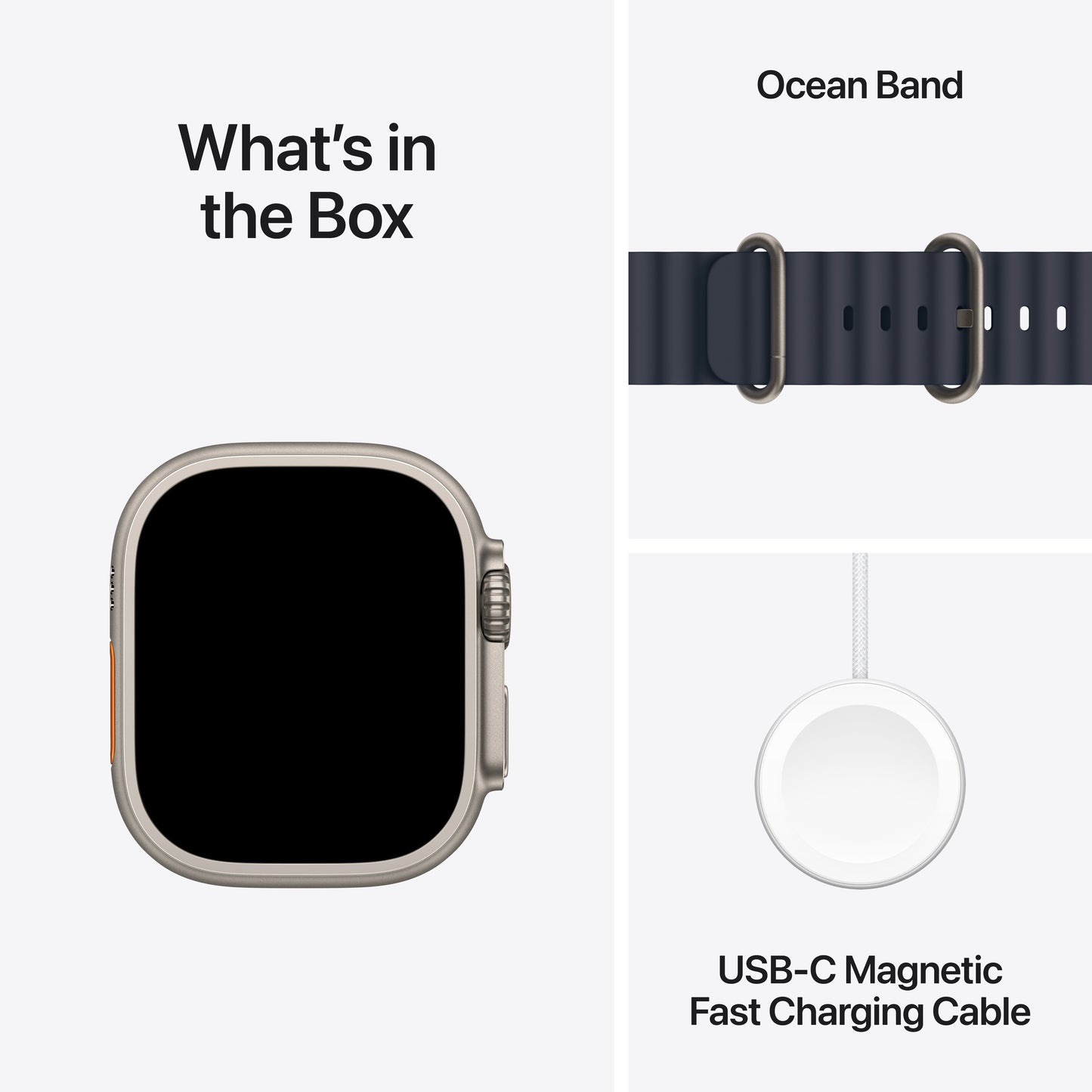 Apple Watch Ultra 2: GPS + Cellular, 49mm, ohišje iz titana v naravni titan barvi, pašček Ocean Band v morsko modri barvi - iSTYLE SI