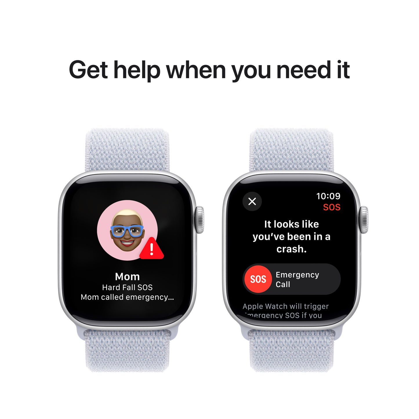 Apple Watch Series 10: GPS, 42mm, ohišje iz aluminija v srebrni barvi, pašček Sport Loop v barvi modrega oblaka - iSTYLE SI