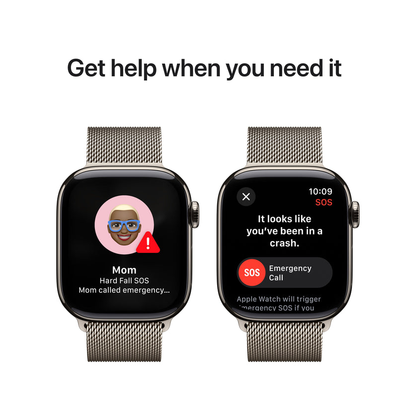 Apple Watch Series 10 GPS + Cellular 42mm Natural Titanium Case with Natural Milanese Loop - iSTYLE SI