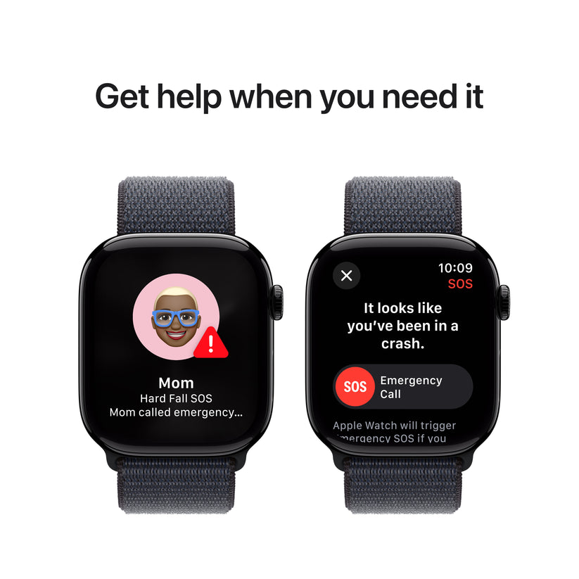 Apple Watch Series 10: GPS, 46mm, ohišje iz aluminija v intenzivno črni barvi, pašček Sport Loop v barvi črnila - iSTYLE SI