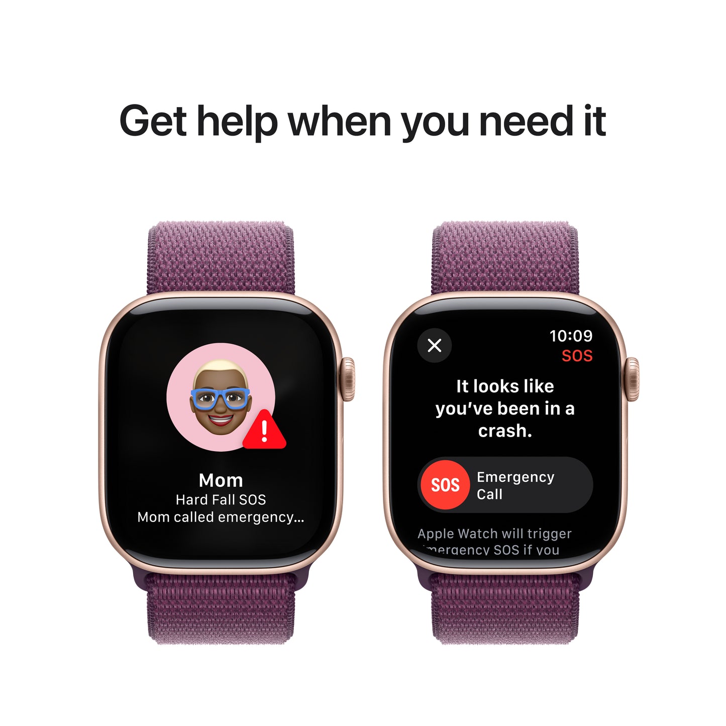 Apple Watch Series 10: GPS, 46mm, ohišje iz aluminija v rožnato zlati barvi, pašček Sport Loop v barvi slive - iSTYLE SI