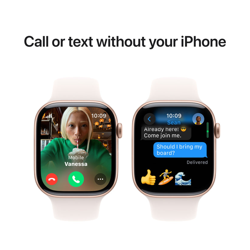 Apple Watch Series 10 GPS + Cellular 46mm Rose Gold Aluminium Case with Light Blush Sport Band - M/L - iSTYLE SI