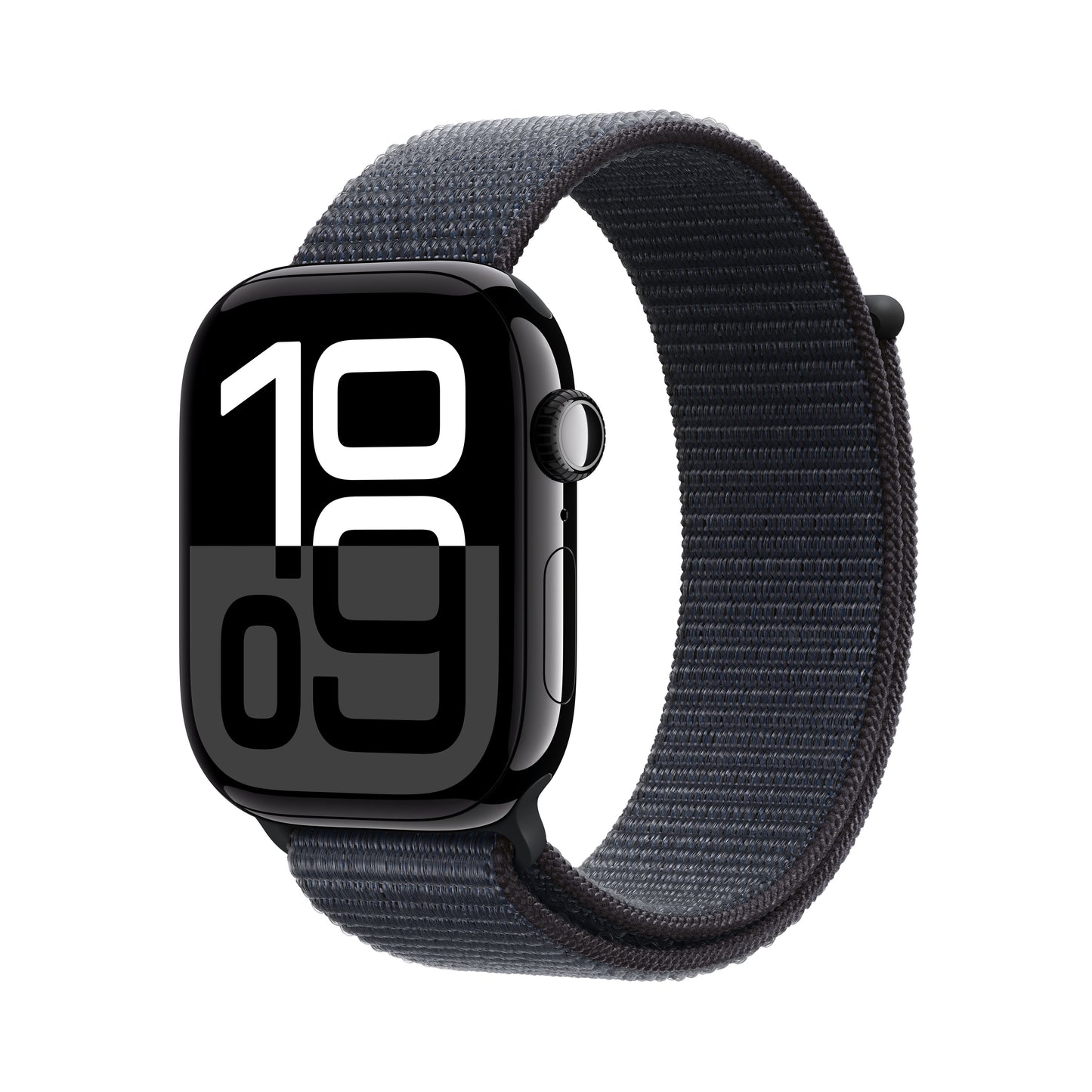 Apple Watch Series 10: GPS, 46mm, ohišje iz aluminija v intenzivno črni barvi, pašček Sport Loop v barvi črnila - iSTYLE SI