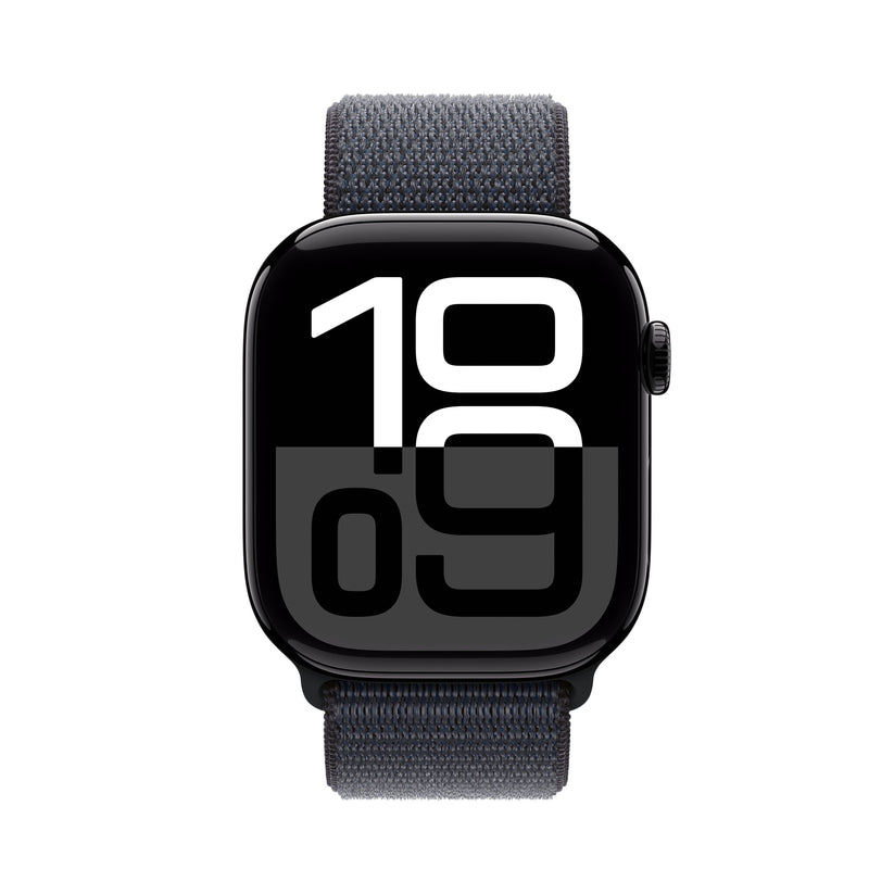 Apple Watch Series 10 GPS + Cellular 46mm Jet Black Aluminium Case with Ink Sport Loop - iSTYLE SI