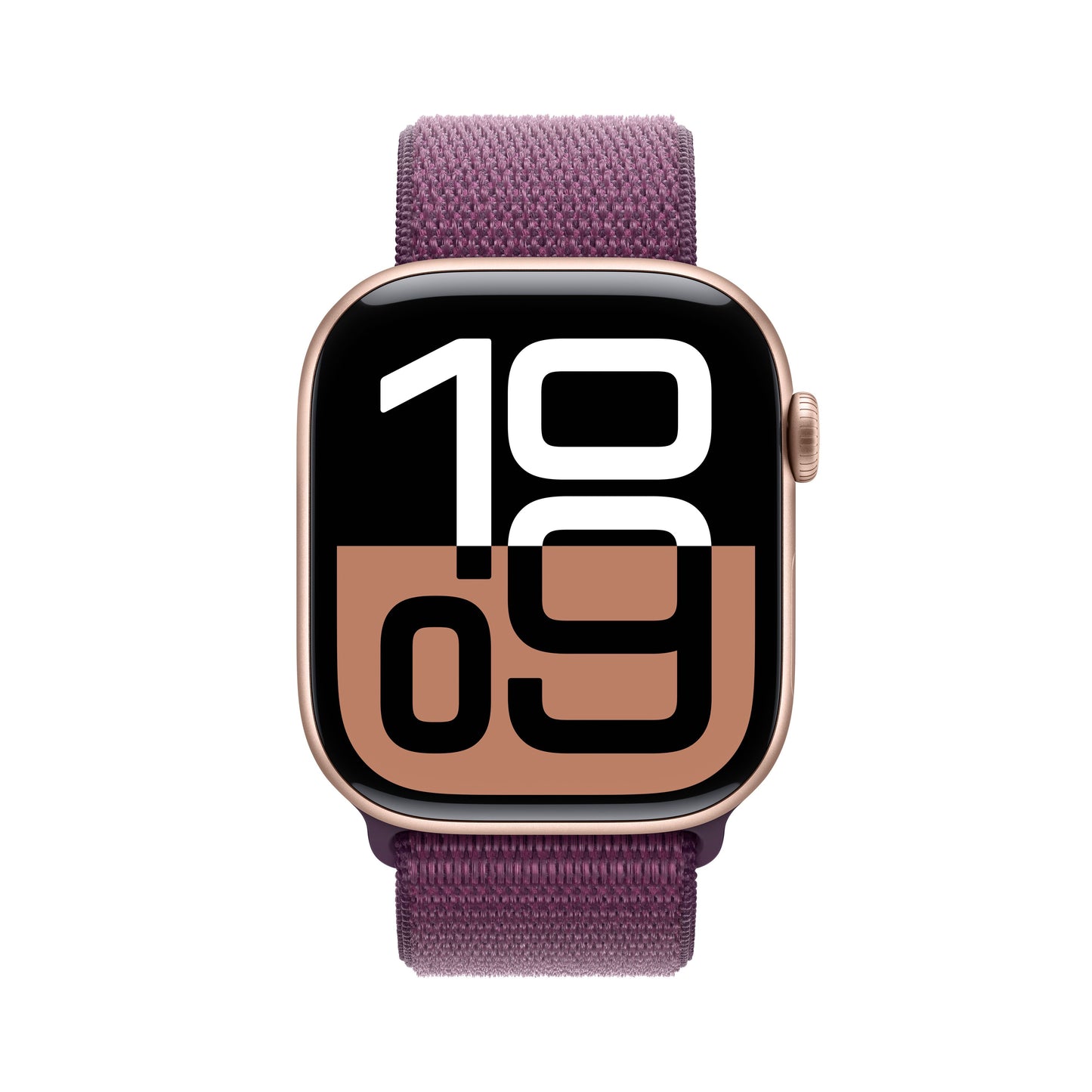 Apple Watch Series 10 GPS + Cellular 46mm Rose Gold Aluminium Case with Plum Sport Loop - iSTYLE SI