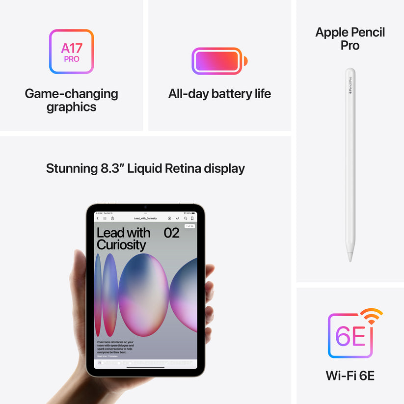 iPad mini (A17 Pro): Wi-Fi, 128 GB - vijoličen - iSTYLE SI