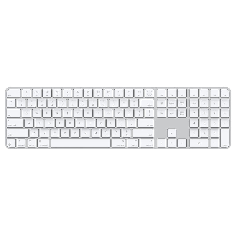 Apple tipkovnica Magic Keyboard s Touch ID in številčnico za modele Mac s čipi Apple - slovenska - bele tipke - iSTYLE SI