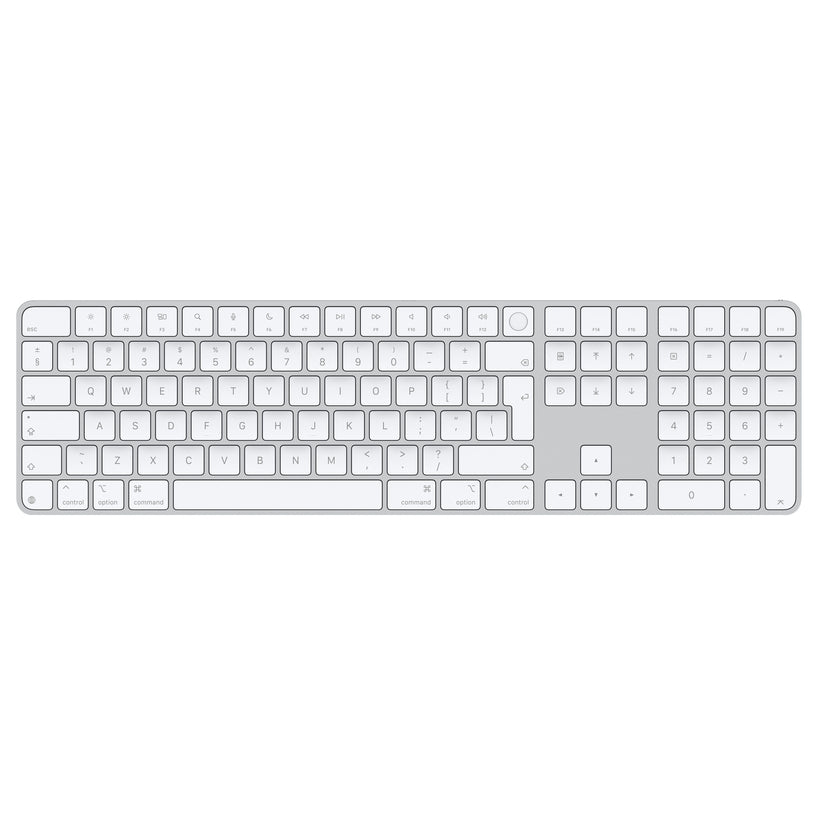 Apple tipkovnica Magic Keyboard s Touch ID in številčnico za modele Mac s čipi Apple - International English - bele tipke - iSTYLE SI