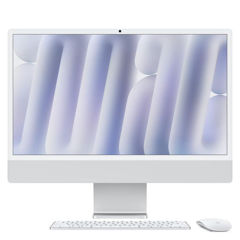 iMac 24 z zaslonom Retina 4,5K: M4 z 8‑jedrno CPE in 8‑jedrno GPE, 256 GB SSD - srebrn - iSTYLE SI