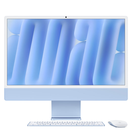 iMac 24 z zaslonom Retina 4,5K: M4 z 10‑jedrno CPE in 10‑jedrno GPE, 512 GB SSD - moder - iSTYLE SI