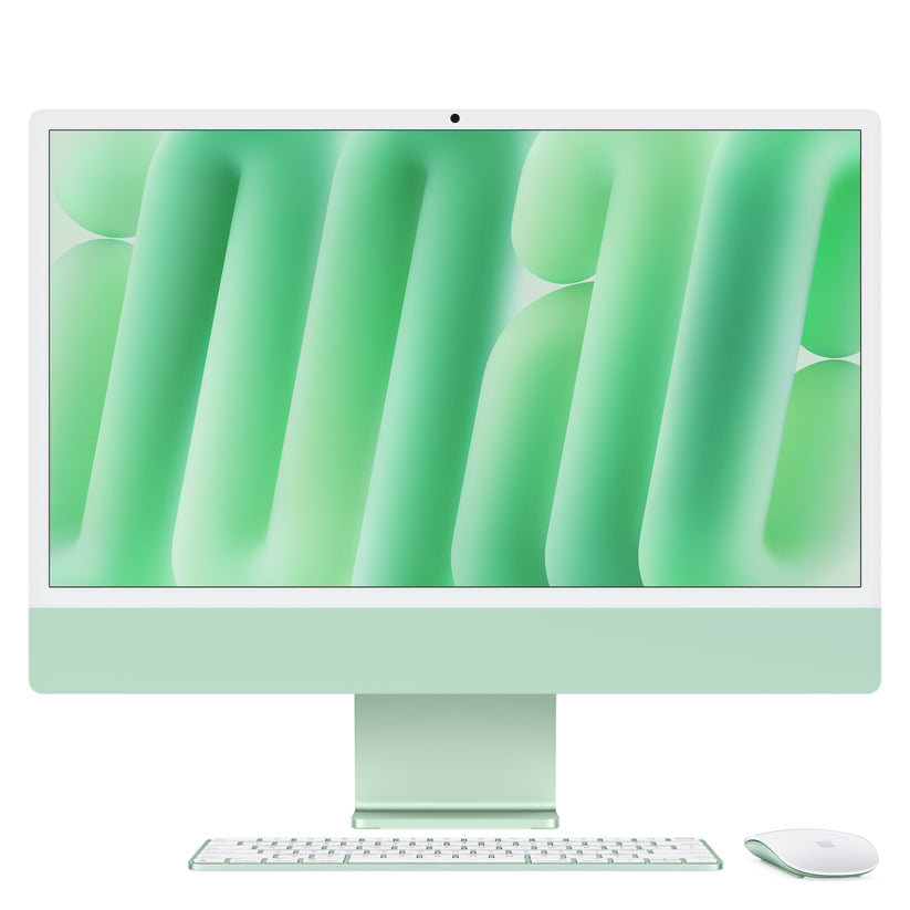 iMac 24 z zaslonom Retina 4,5K: M4 z 10‑jedrno CPE in 10‑jedrno GPE, 256 GB SSD - zelen - iSTYLE SI