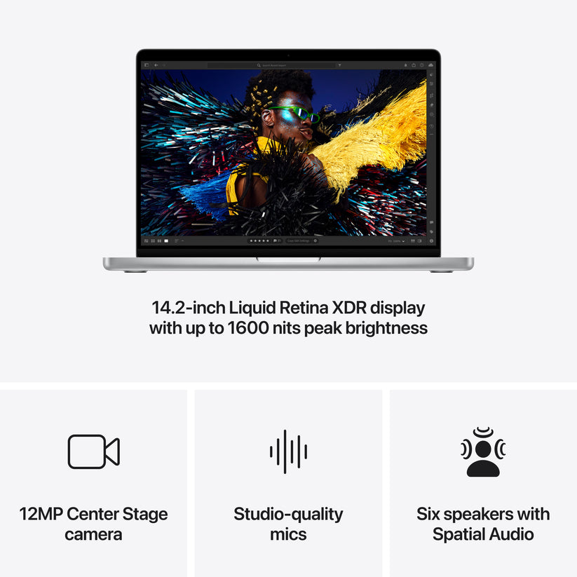 MacBook Pro 14: M4 Pro s 14‑jedrno CPE in 20‑jedrno GPE, 1 TB SSD - srebrn - iSTYLE SI