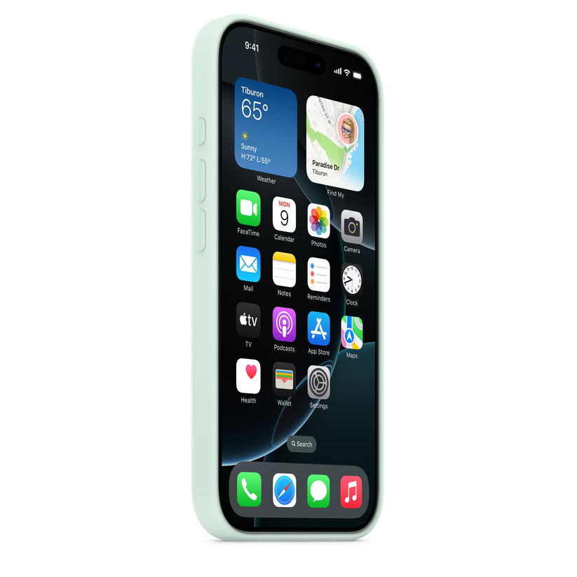 Apple silikonski ovitek z MagSafe za iPhone 16 Pro - akvamarin - iSTYLE SI