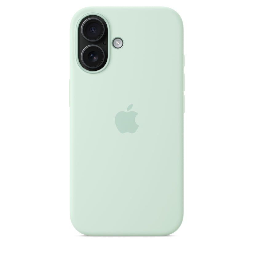 Apple silikonski ovitek z MagSafe za iPhone 16 - akvamarin - iSTYLE SI