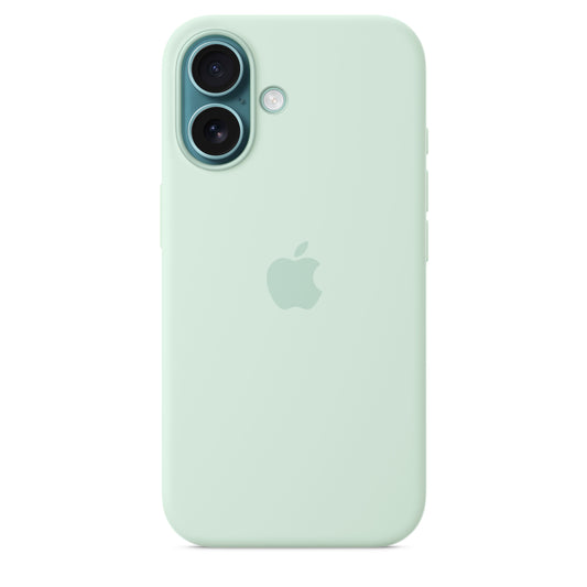 Apple silikonski ovitek z MagSafe za iPhone 16 - akvamarin - iSTYLE SI