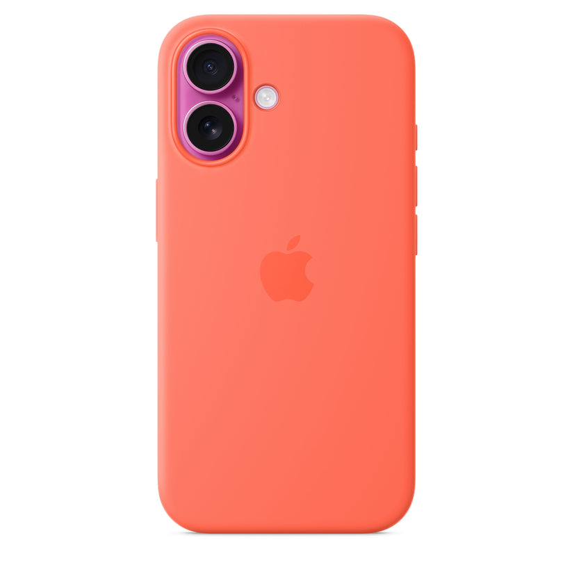 Apple silikonski ovitek z MagSafe za iPhone 16 - mandarina - iSTYLE SI
