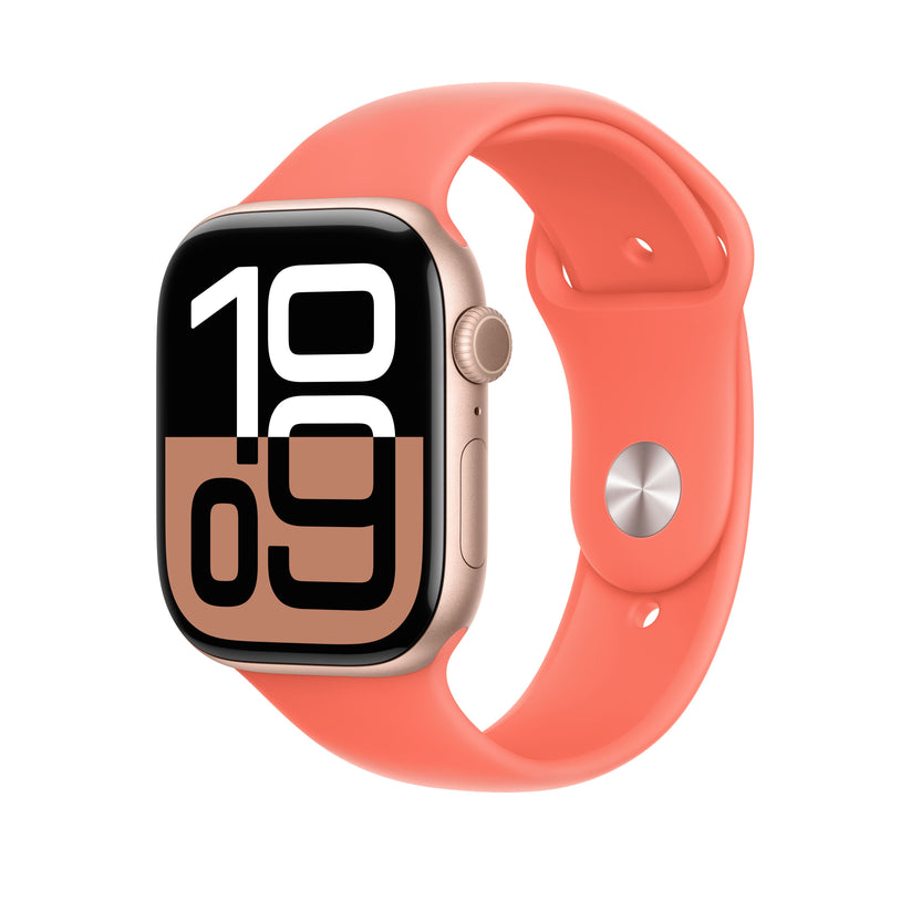 Apple pašček Sport Band M/L v barvi mandarine za Apple Watch velikosti 46 mm - iSTYLE SI