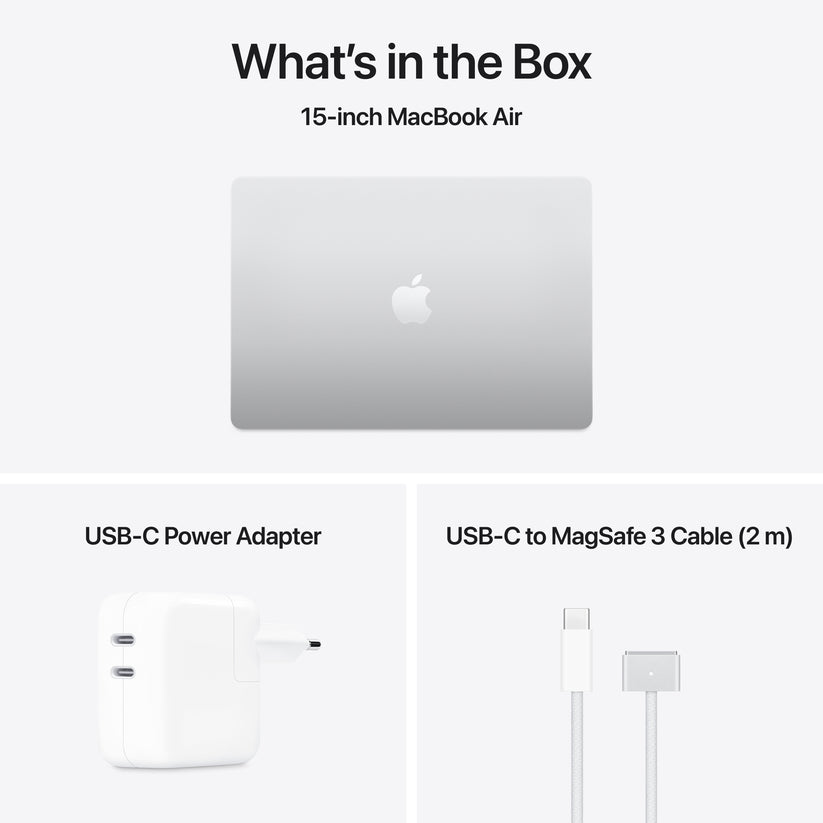 MacBook Air 15: M4 z 10‑jedrno CPE in 10‑jedrno GPE, 256 GB SSD - srebrn - iSTYLE SI