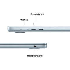 MacBook Air 15: M4 z 10‑jedrno CPE in 10‑jedrno GPE, 512 GB SSD - nebeško moder - iSTYLE SI