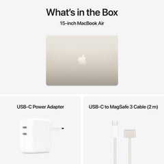 MacBook Air 15: M4 z 10‑jedrno CPE in 10‑jedrno GPE, 512 GB SSD - zvezdnata - iSTYLE SI