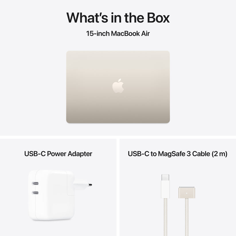 MacBook Air 15: M4 z 10‑jedrno CPE in 10‑jedrno GPE, 256 GB SSD - zvezdnata - iSTYLE SI