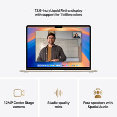 MacBook Air 13: M4 z 10‑jedrno CPE in 10‑jedrno GPE, 512 GB SSD - zvezdnata - iSTYLE SI
