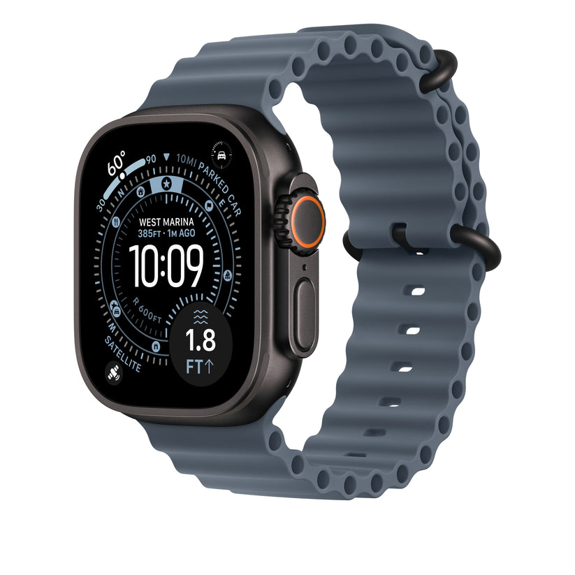 49mm Anchor Blue Ocean Band - Black Titanium Finish - iSTYLE SI