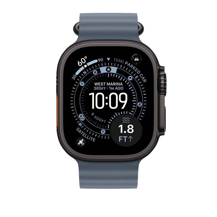 49mm Anchor Blue Ocean Band - Black Titanium Finish - iSTYLE SI