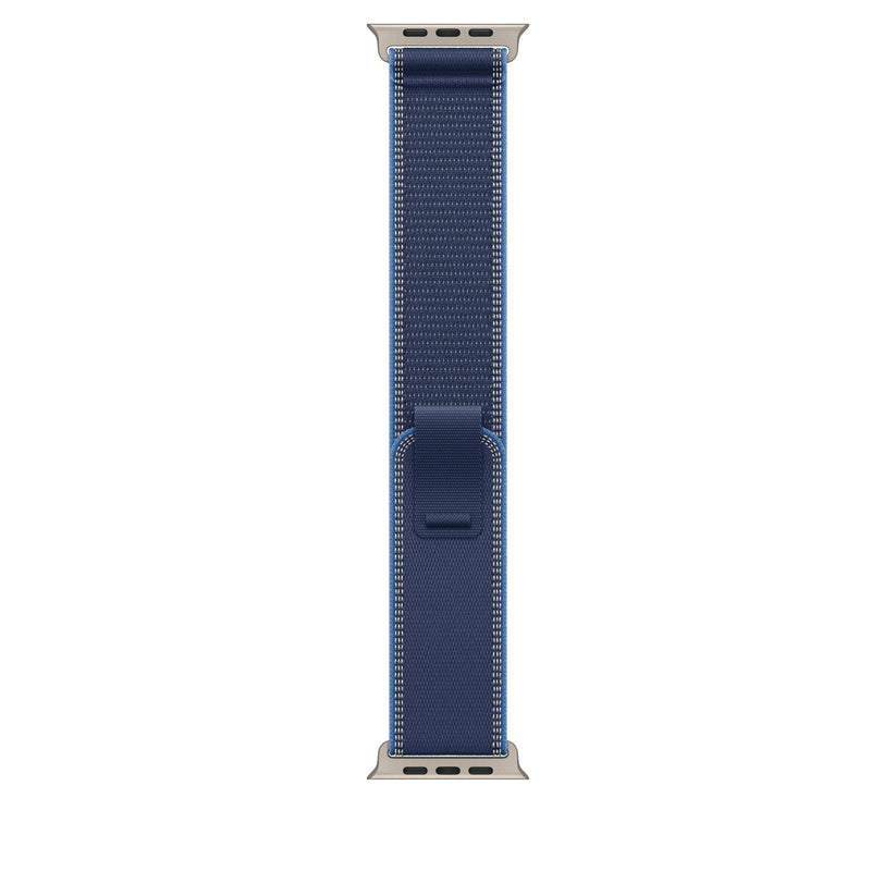 49mm Blue/Bright Blue Trail Loop – M/L - Natural Titanium Finish - iSTYLE SI