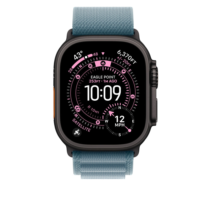 49mm Light Blue Alpine Loop - Large - Black Titanium Finish - iSTYLE SI
