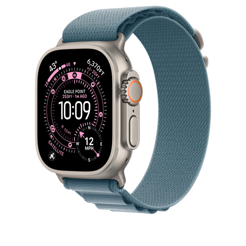 49mm Light Blue Alpine Loop - Large - Natural Titanium Finish - iSTYLE SI