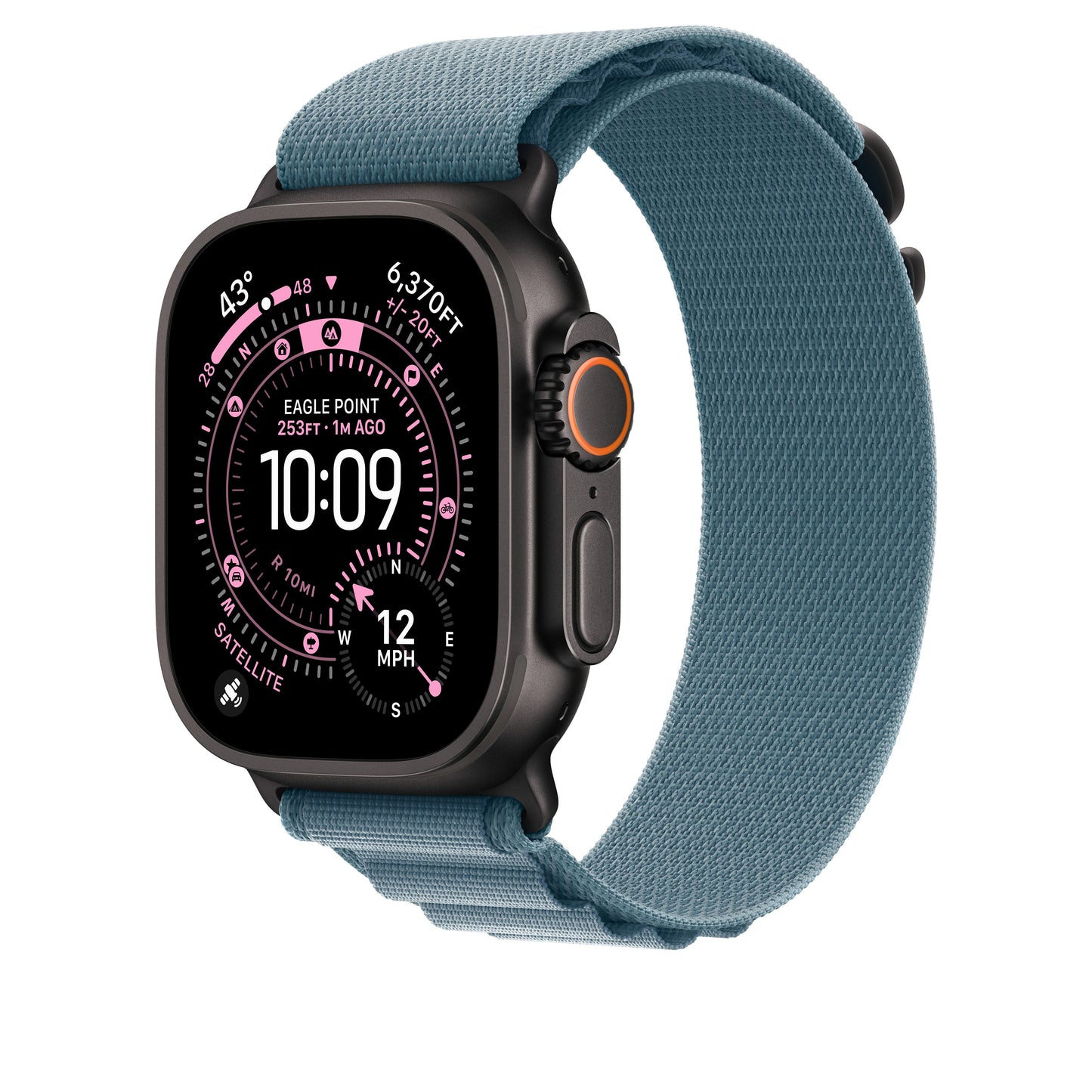 49mm Light Blue Alpine Loop - Small - Black Titanium Finish - iSTYLE SI