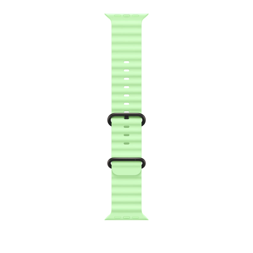 49mm Neon Green Ocean Band - Black Titanium Finish - iSTYLE SI