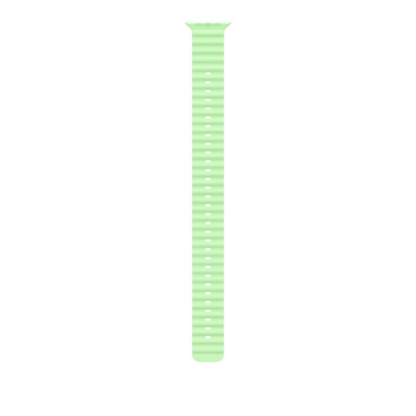 49mm Neon Green Ocean Band Extension - Natural Titanium Finish - iSTYLE SI