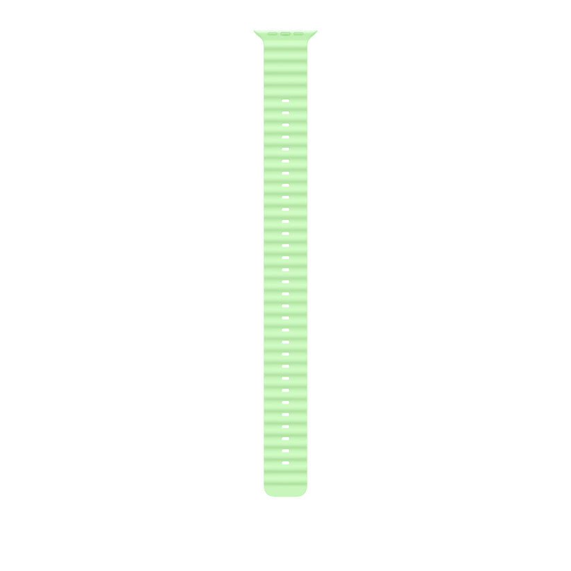 49mm Neon Green Ocean Band Extension - Natural Titanium Finish - iSTYLE SI