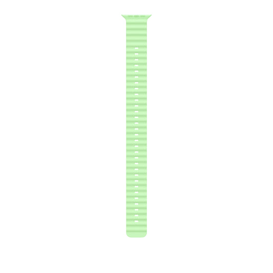 49mm Neon Green Ocean Band Extension - Natural Titanium Finish - iSTYLE SI