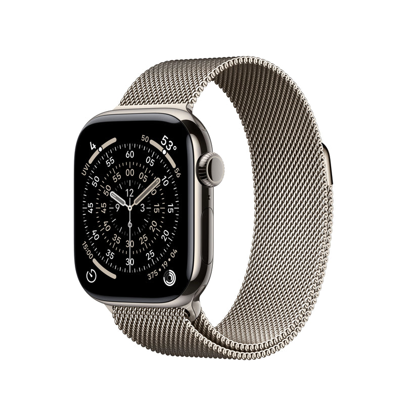 Apple Watch Series 11 GPS + Cellular 42mm Natural Titanium Case with Natural Milanese Loop - iSTYLE SI