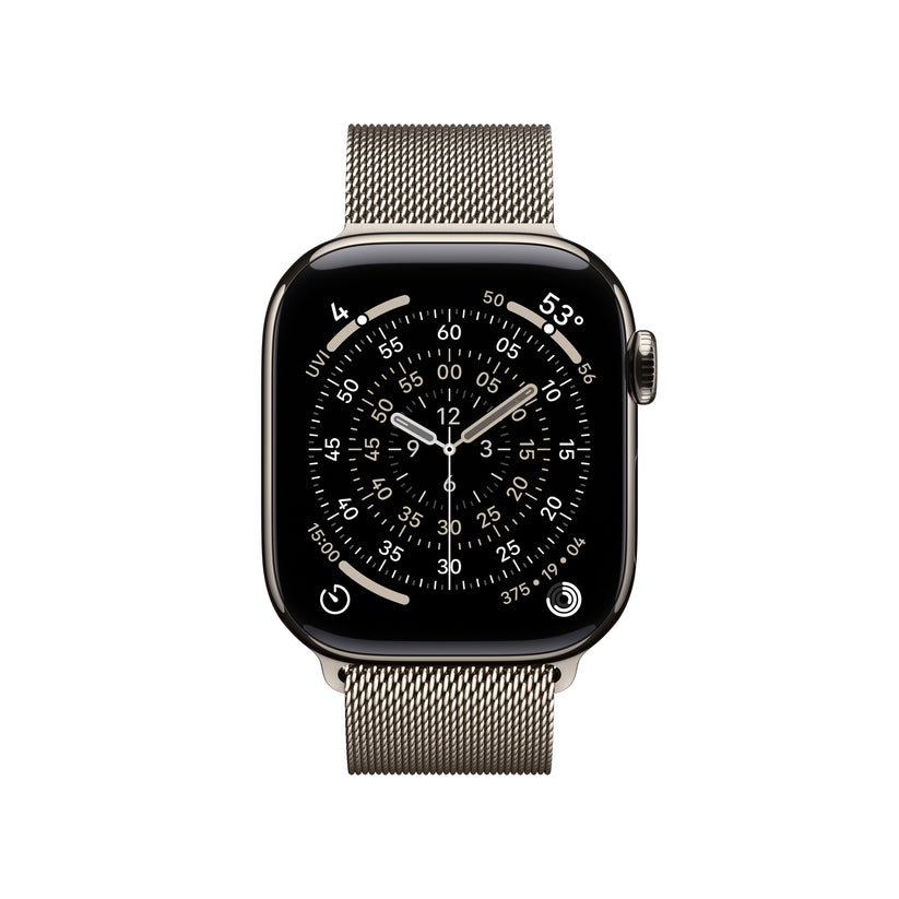 Apple Watch Series 11 GPS + Cellular 42mm Natural Titanium Case with Natural Milanese Loop - iSTYLE SI