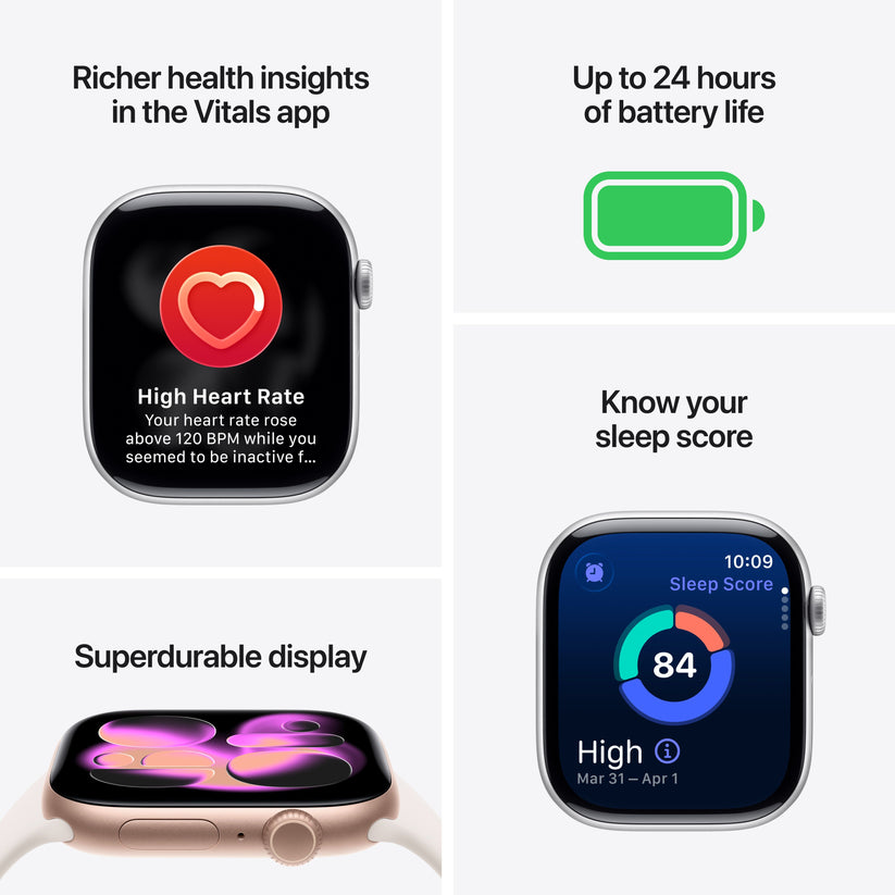 Apple Watch Series 11 GPS + Cellular 42mm Natural Titanium Case with Natural Milanese Loop - iSTYLE SI