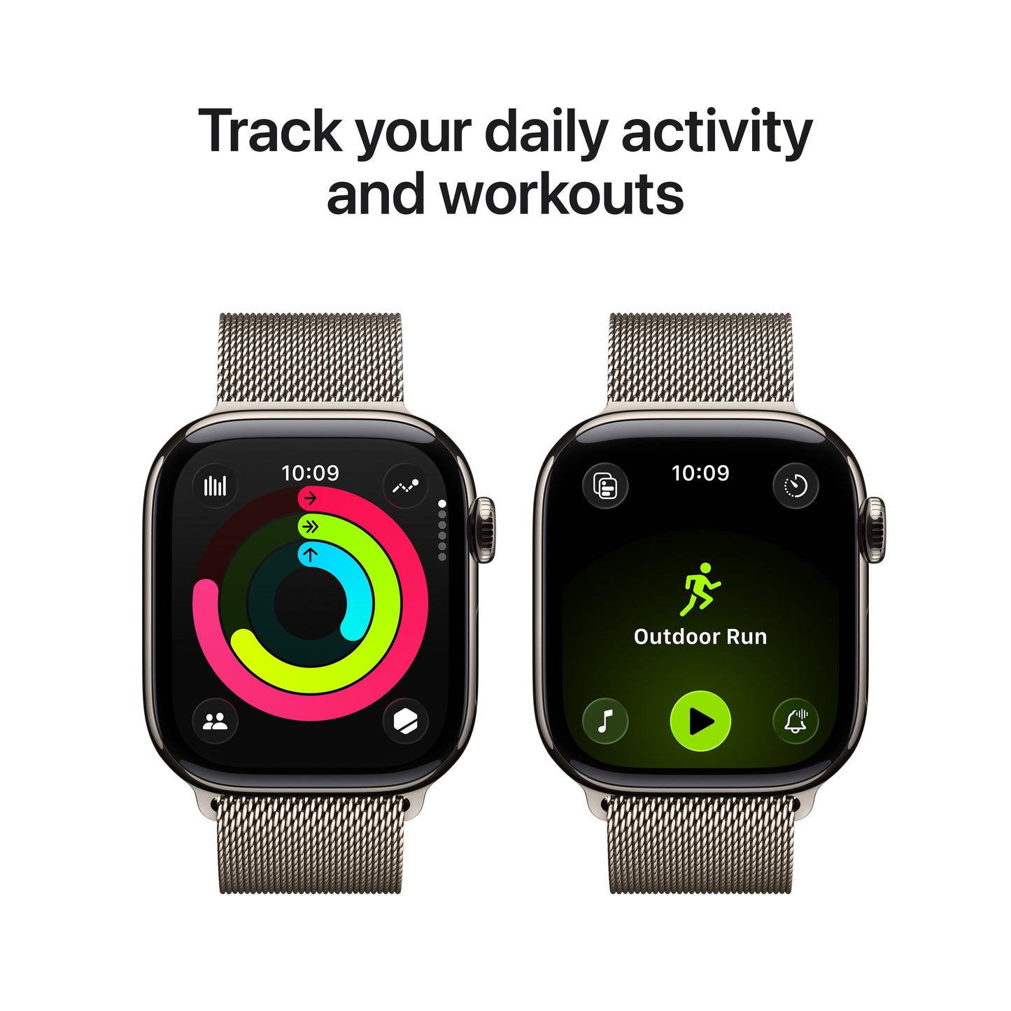 Apple Watch Series 11 GPS + Cellular 42mm Natural Titanium Case with Natural Milanese Loop - iSTYLE SI