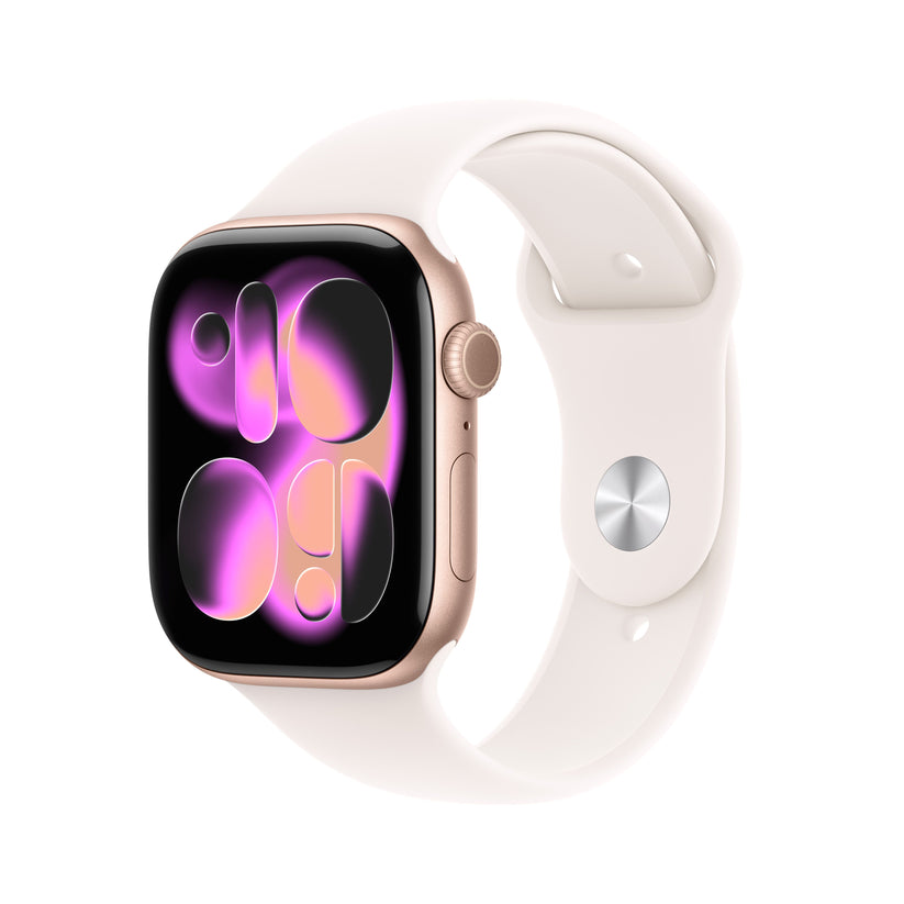 Apple Watch Series 11 GPS 46mm Rose Gold Aluminium Case with Light Blush Sport Band - M/L - iSTYLE SI