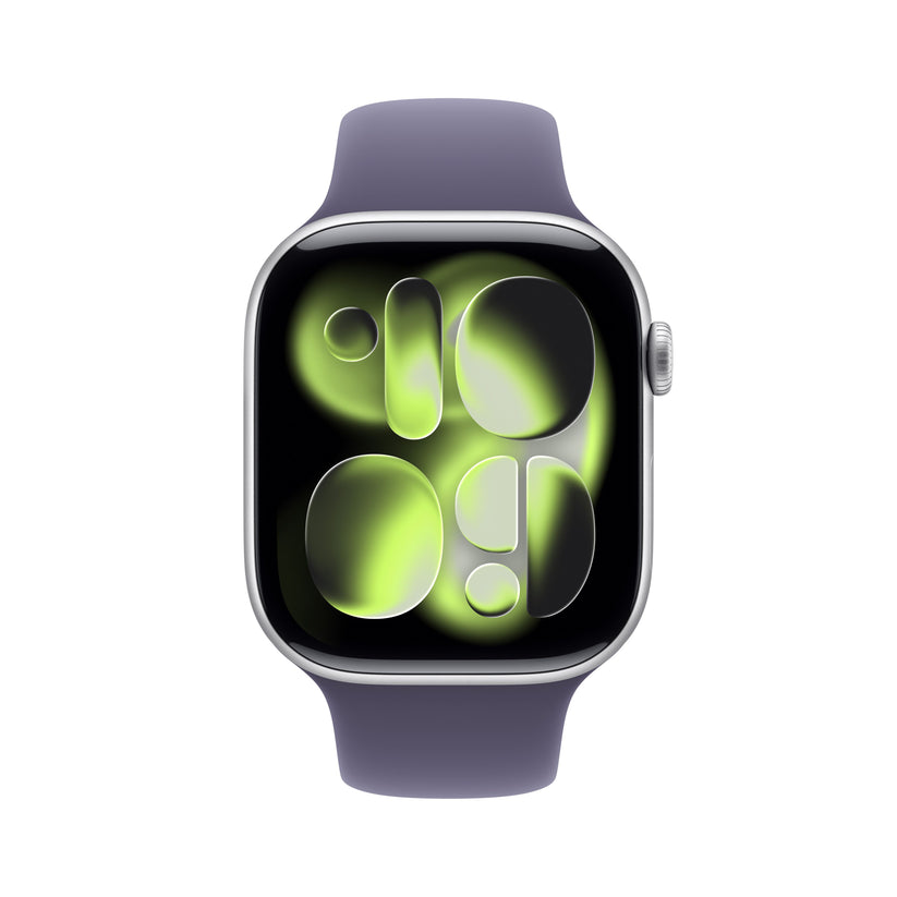 Apple Watch Series 11 GPS 46mm Silver Aluminium Case with Purple Fog Sport Band - M/L - iSTYLE SI