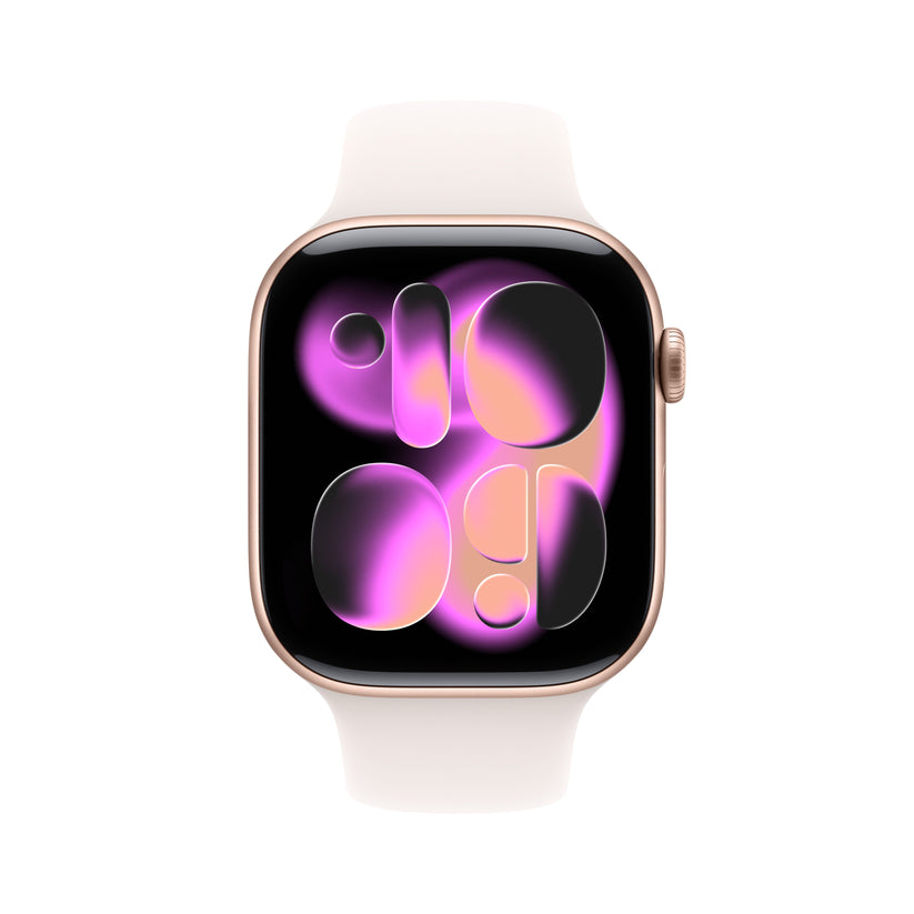 Apple Watch Series 11 GPS + Cellular 46mm Rose Gold Aluminium Case with Light Blush Sport Band - S/M - iSTYLE SI