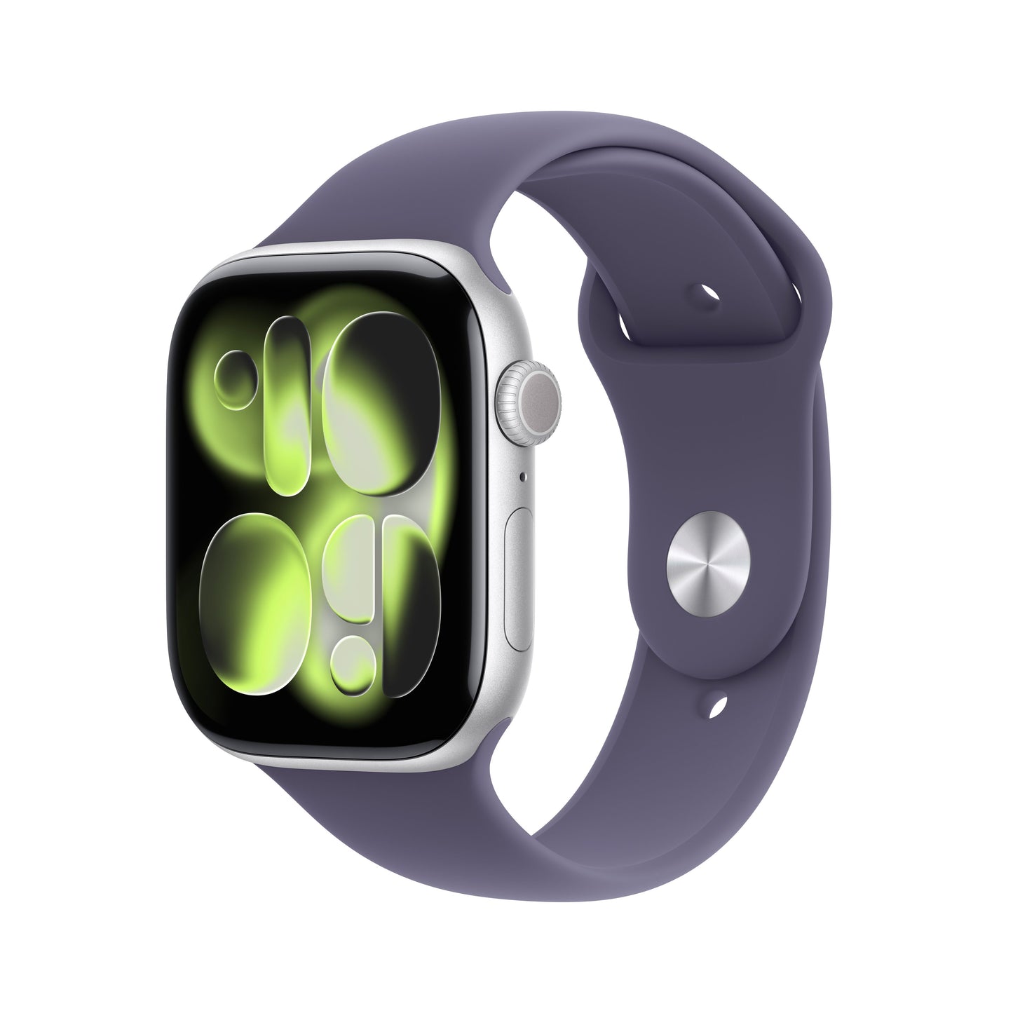 Apple Watch Series 11 GPS + Cellular 46mm Silver Aluminium Case with Purple Fog Sport Band - M/L - iSTYLE SI