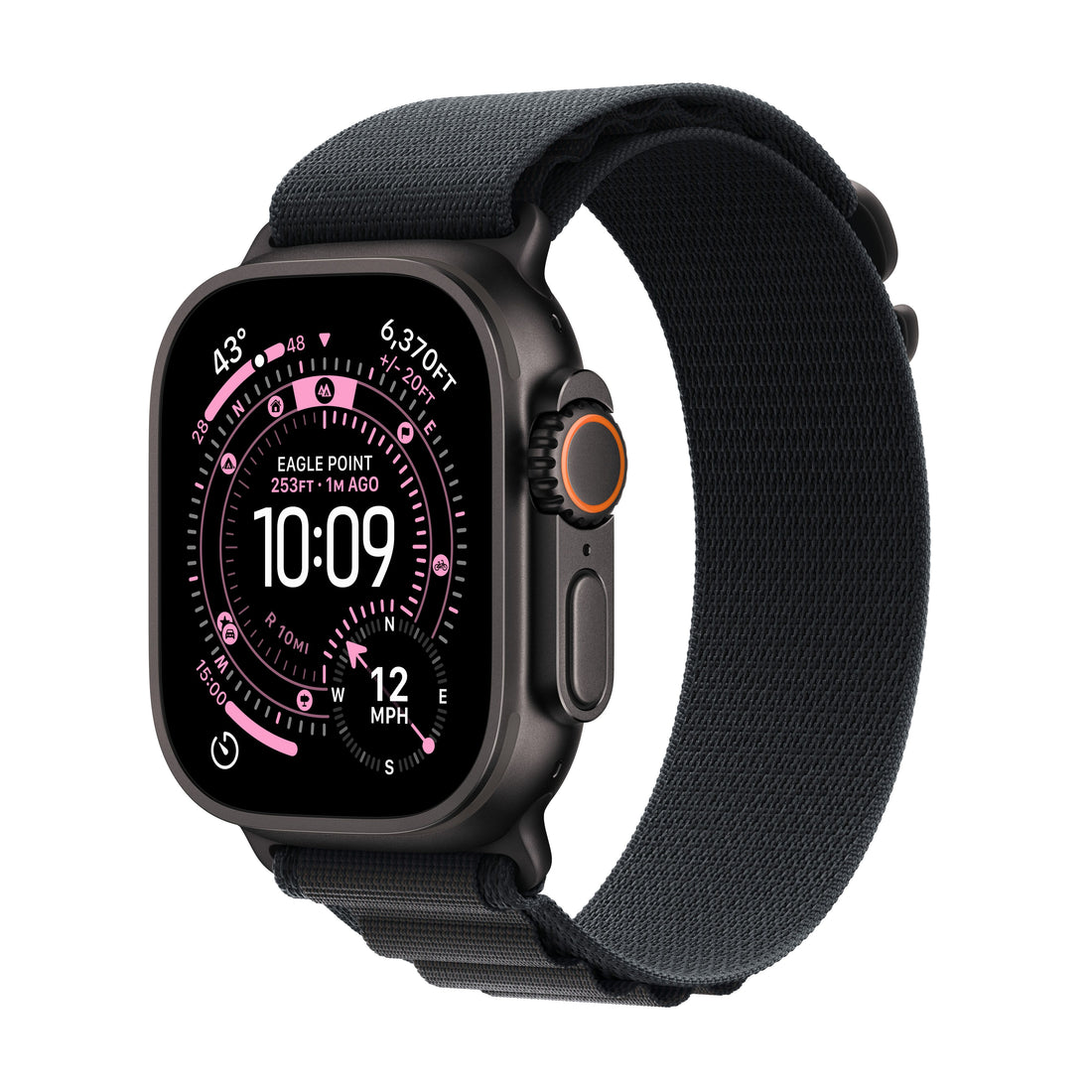 Slika črne ure Apple watch