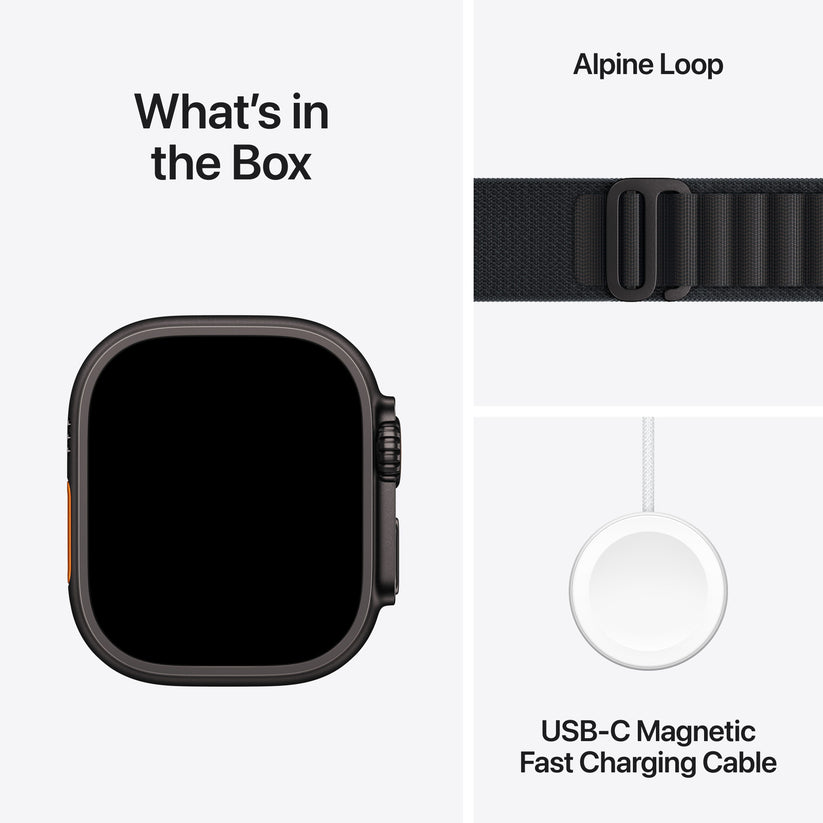 Apple Watch Ultra 3 GPS + Cellular 49mm Black Titanium Case with Black Alpine Loop - Small - iSTYLE SI