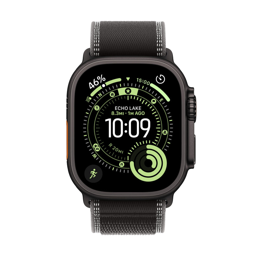 Apple Watch Ultra 3 GPS + Cellular 49mm Black Titanium Case with Black/Charcoal Trail Loop - M/L - iSTYLE SI