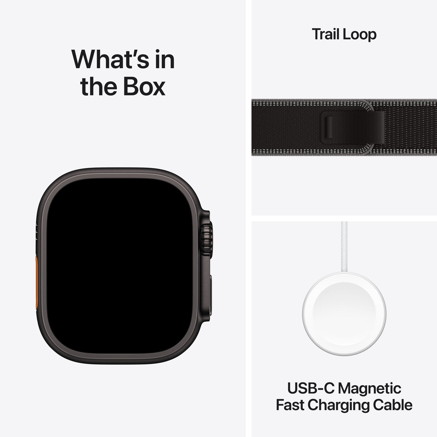 Apple Watch Ultra 3 GPS + Cellular 49mm Black Titanium Case with Black/Charcoal Trail Loop - M/L - iSTYLE SI