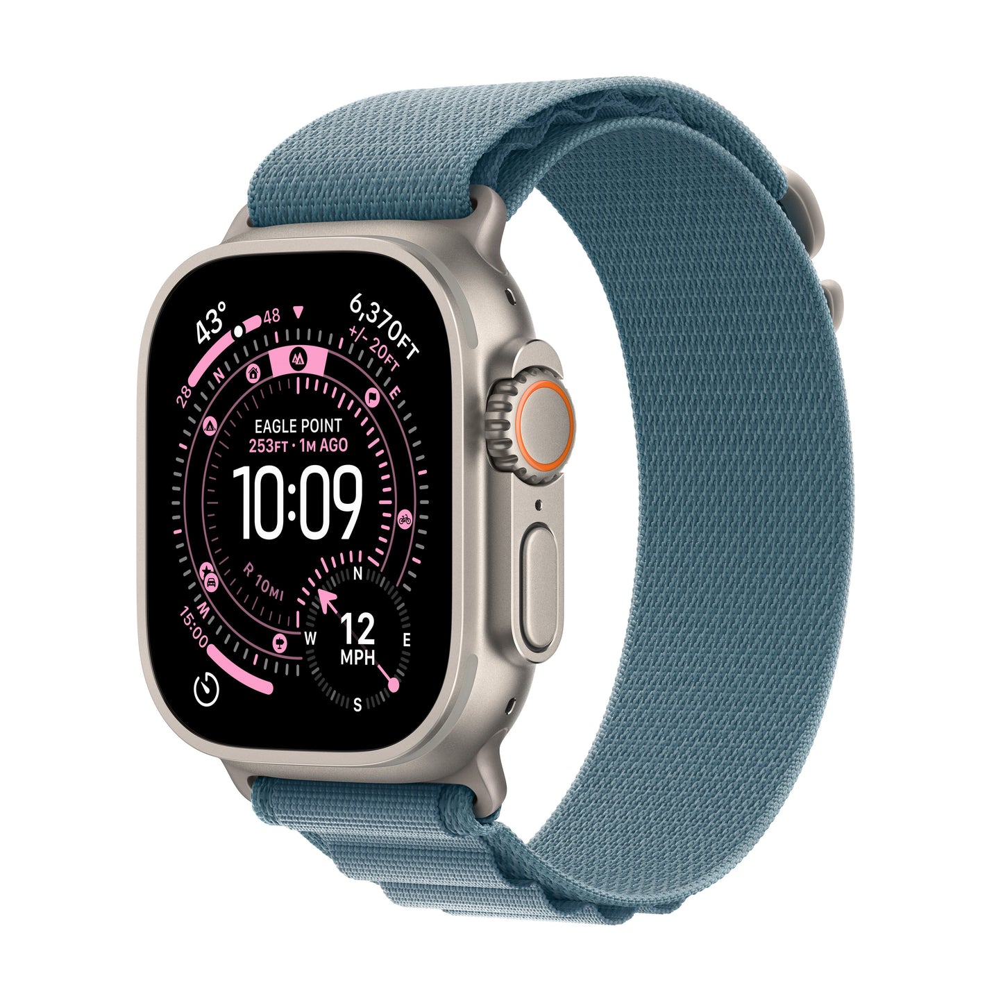 Apple Watch Ultra 3 GPS + Cellular 49mm Natural Titanium Case with Light Blue Alpine Loop - Medium - iSTYLE SI